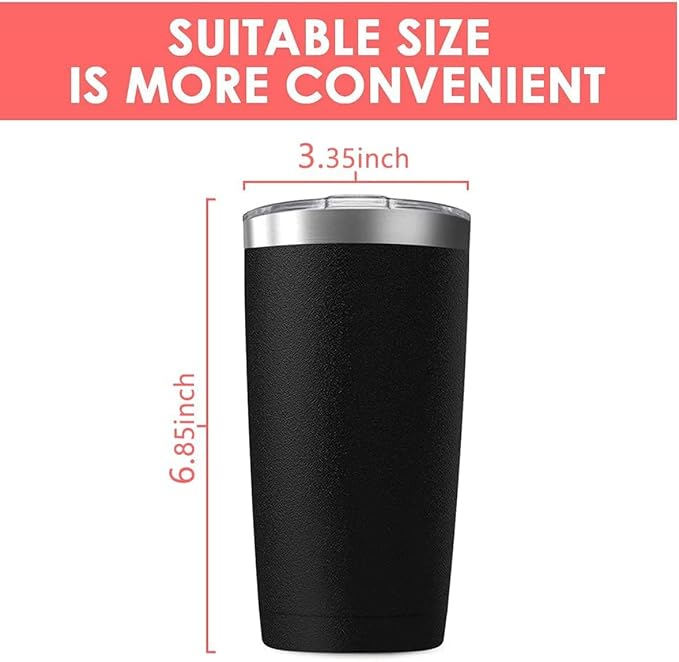 16 Pack 20oz Tumbler Vacuum Insulated Travel Mug with Lids, Stainless Steel Double Wall Bulk Cup for Home, Office, Outdoor Suitable for Vehicle Cup Holders (White)