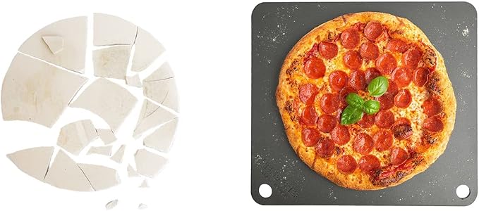 NerdChef Steel Stone - High Performance Pizza Baking | Made in USA (14.5" x 16" x 1/4") - (.25" Thick - Standard)