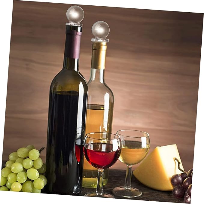 24pcs Glass Ball Bottle Stoppers Portable Wine Saver with Sealing for Aromatherapy Perfume Oil Dispenser Bottles Lightweight Reusable Decorative Caps for Home and Travel