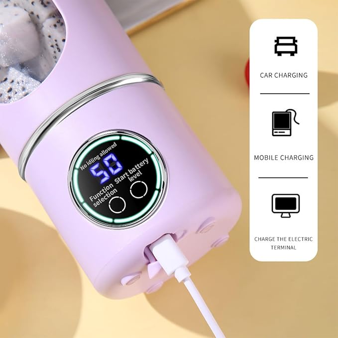 Electric Blender Cup | 700ml Kitchen Tool Fruit Mixing Machine | Electric Vegetable Juicer - for Women Men Teens Adults Kitchen Gym Travel Dormitory Apartment Hotel School