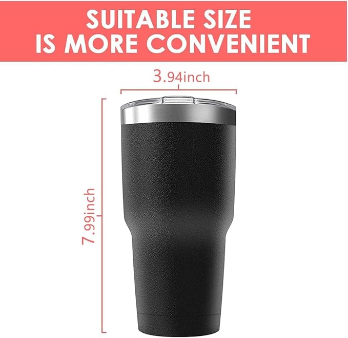 30oz Stainless Steel Travel Mug with Lid, 8 Pack Double Wall Vacuum Insulated Bulk Tumbler, Powder Coated Coffee Cup Suitable for Vehicle Cup Holders