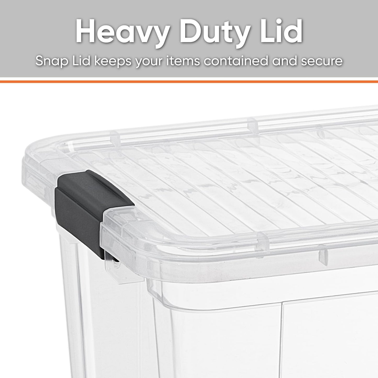 Superio Clear Storage Boxes with Lids, 20 Quart Plastic Container Bins for Organizing, Stackable Crates, BPA Free, Non Toxic, Odor Free, Organizers for Home, Office, School, and Dorm