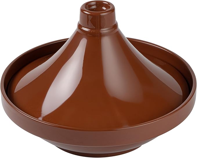 Restaurantware-Terra Tek 26 Ounce Terracotta Tagine Pot, 1 Microwavable Tagine Pot - Glazed Interior, Oven-Ready, Terracotta Serving Dish, Dishwashable, For Cooking And Serving