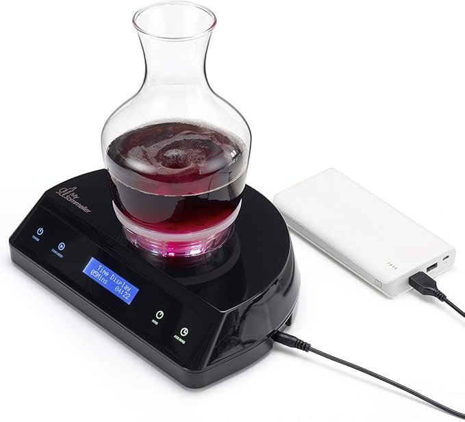 Chef My Sommelier Electric Wine Aerating Decanter, Black -