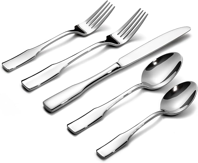 Alata Kate 80-Piece Silverware Set,Service for 16,Stainless Steel Flatware Set,Mirror Polished Cutlery Set,Dishwasher Safe