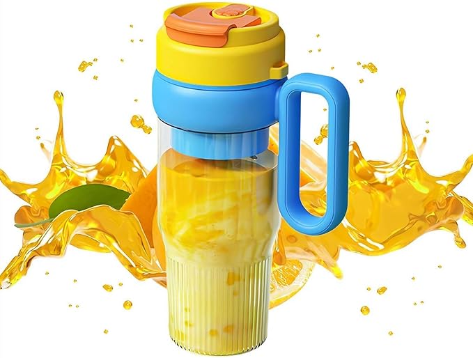Portable Blender for Smoothies – 7.4V 22,000 RPM Personal Blender with Dual Lids, 304 Stainless Steel Blades, 3000mAh Battery, USB-C Rechargeable, for Travel Office Home