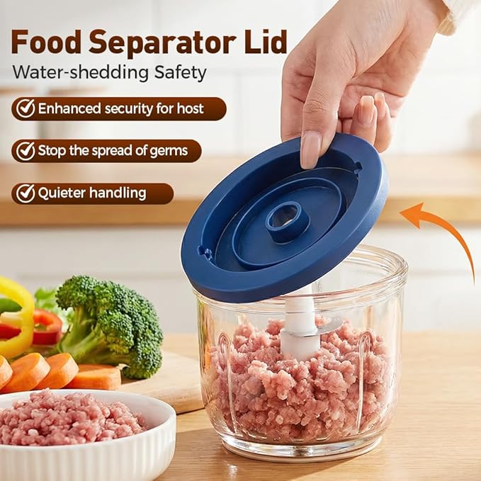 2026 New Electric Garlic Chopper,Vegetable Food Chopper,Mini Food Processor,Portable Rechargeable Cordless Chopper for Onion,Chili,Ginger,Nuts,Meat & Fruits 350ml (Dark green)