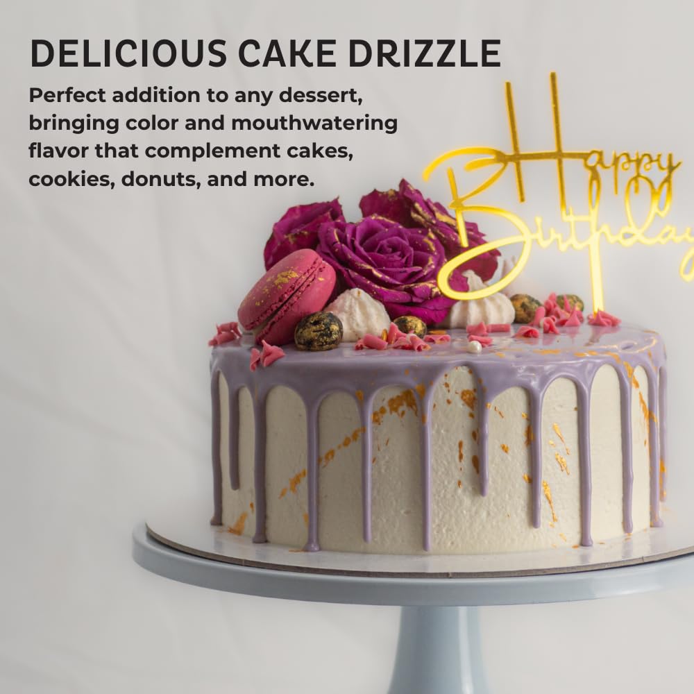 Cappuccino-Flavored Cake Drizzle by Chefmaster, Edible Cake Drip Frosting for Decorating, Drip for Cakes, Cupcakes, Cookies, Donuts, 10 oz