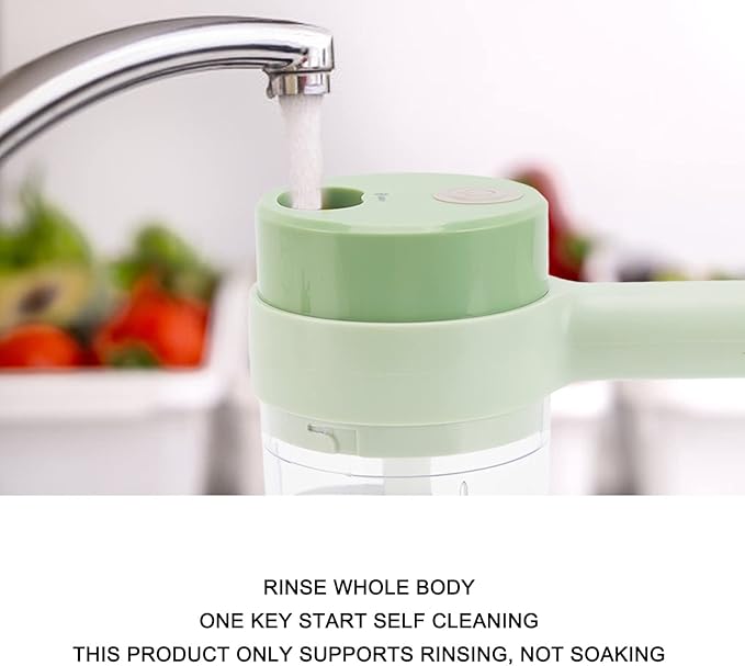 Electric Vegetable Cutter Cordless Automatic Electric Ginger Masher for Home Kitche Tool