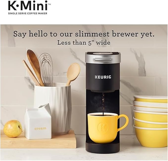 Keurig K-Mini Plus Single Serve K-Cup Pod Coffee Maker, with 6 to 12oz Brew Size, Stores up to 9 Pods,