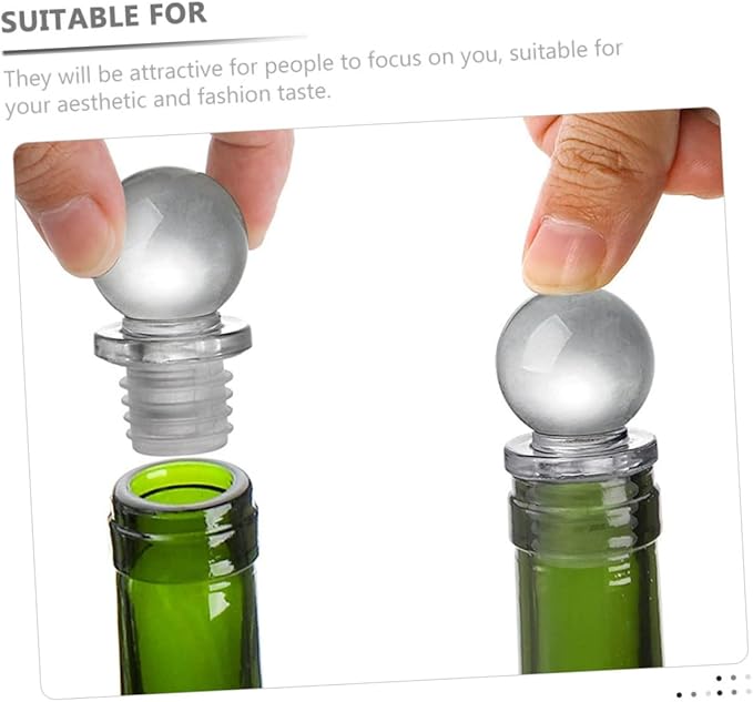 24pcs Glass Ball Wine Stoppers Bottle Stopper for Aromatherapy Perfume and Cosmetics