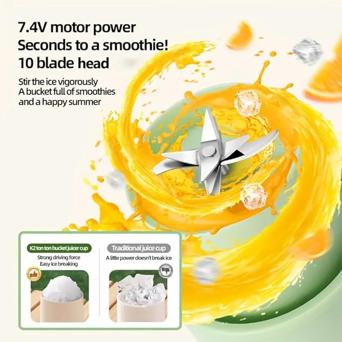 800 - Portable Blender for Shakes And Smoothies with 28oz Cup, Lid, Straw and Shoulder Strap, Type-C USB Rechargeable, Personal Size Blenders Bpa-Free for Gym/Travel/Kitchen (1pc Green)