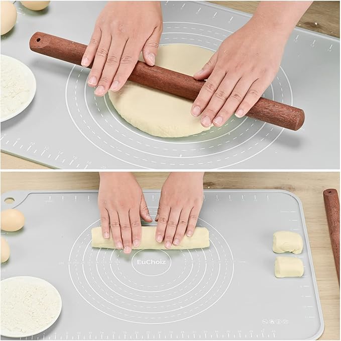 2 Pack Silicone Pastry Mat 24"*16" Extra Thick Non Stick Baking Mat