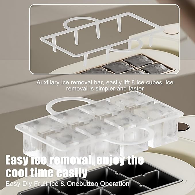 mini Ice Maker Machine Counter Top for Home, Portable Small Clear Ice Cube Maker, ce Ready in 10 Mins, Low Noise & Energy Saving, Easy to Clean (White #Name?)