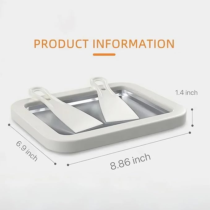 Ice Cream Roll Maker Rolled Ice Cream Machine, Sweet Spot Pan, Instant Cold Plate, Ideal for Making Rolled Ice Cream Soft Serve Slushies Frozen Yogurt Sorbet and Gelato (Milk White)