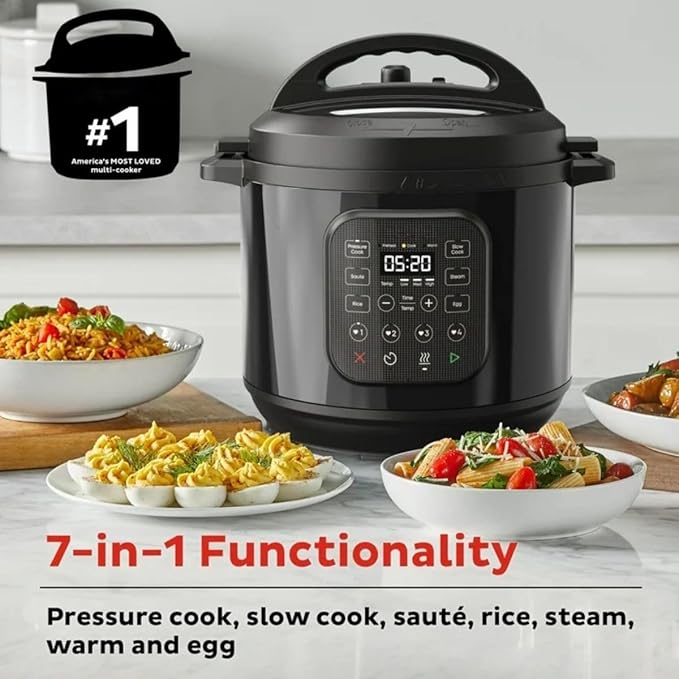 Instant Pot 8Qt Chef Series – 8 in-1 Multi-Cooker: Pressure, Slow, Rice & More – Easy Meals Fast