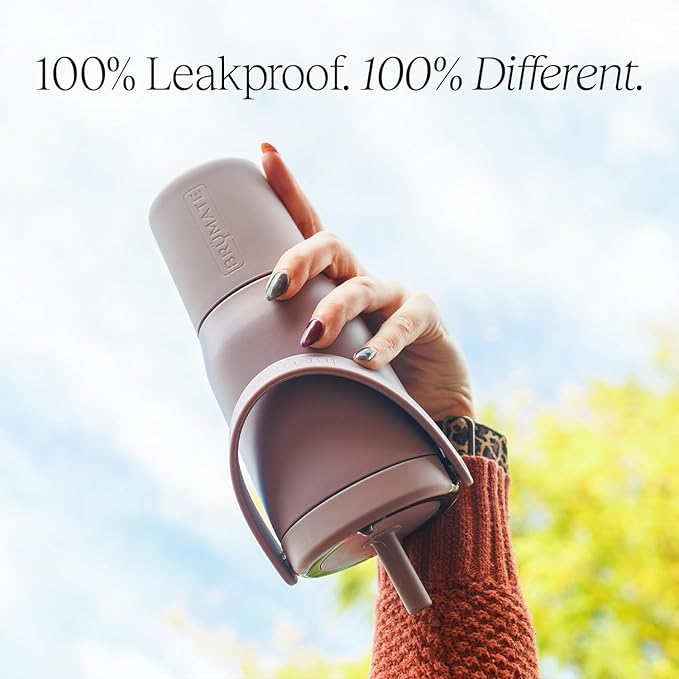 BrüMate Resa 25oz 100% Leakproof Travel Tumbler w/Handle & Straw | Flexible SoftSip Straw | Silicone Sleeve for Durability | Stainless Steel | Cup Holder & Travel Friendly Water Bottle (Java)