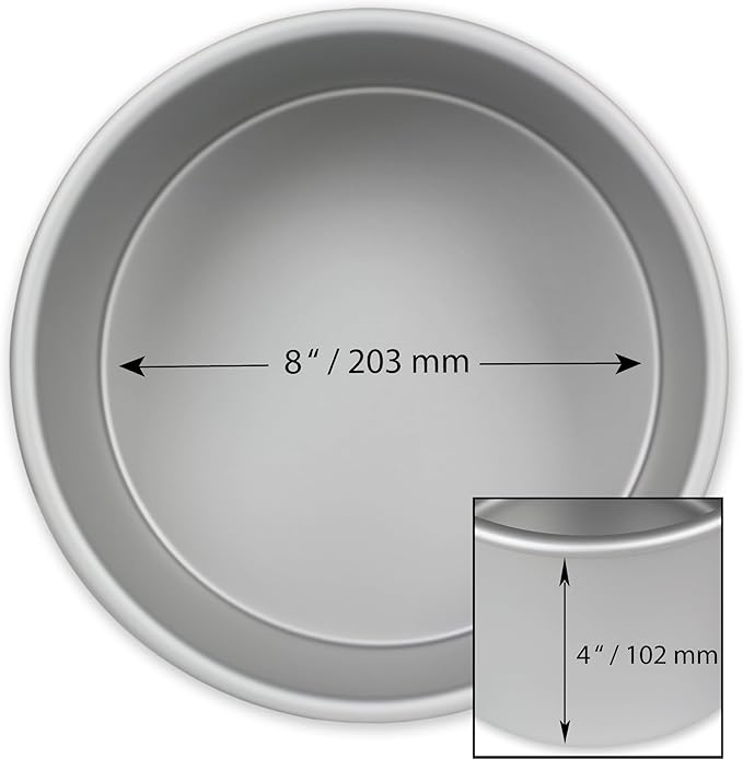 PME Professional Aluminum Baking Pan Round 8 x 4