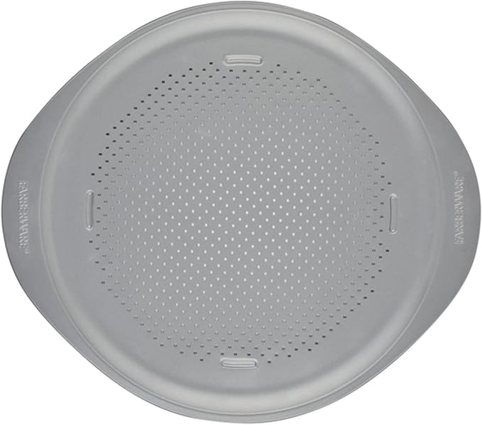Farberware GoldenBake Nonstick Baking Sheet and Pizza Crisper Pan Set, 2 Piece, Gray