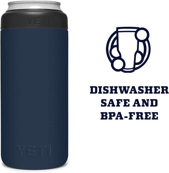 YETI Rambler 12 oz. Colster Slim Can Insulator for the Slim Hard Seltzer Cans, Navy