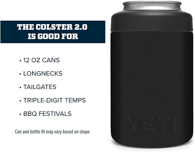 YETI Black Rambler Colster Can Insulator, 1 EA