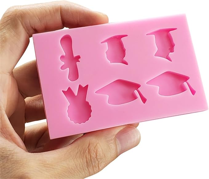 Graduation Cap Fondant Cake Decorating Silicone Mold Pastry Chocolate Candy Ice Cream Mold Baking Tool Silicone Baking Molds For Oven Cakes Shapes