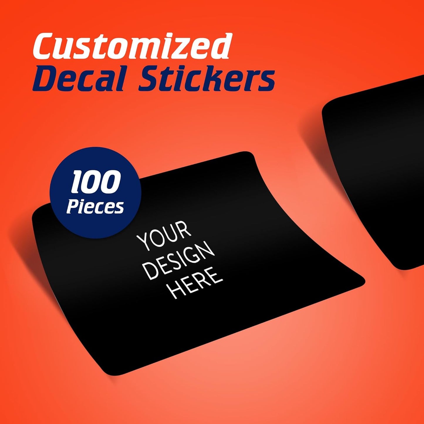 5-1000 Custom Vinyl Stickers - Upload Your own Image, Text, Design, Logo - Personalized Logo Labels for Handmade, Packaging, Bottle, Jars, Candle, Brand Stickers (Black, 3x2)