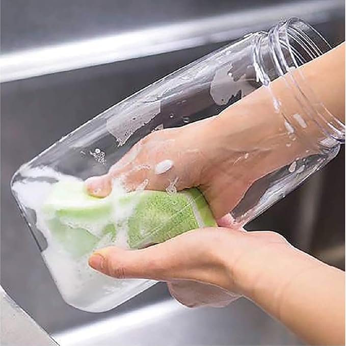 Water Pitcher with Lid for Fridge, Slim 74 oz (2.3 qt) Beverage Airtight Pitcher for Drinks, Tea Jug with Easy Pour Spout, Space Saving Refrigerator Container, BPA-Free SAN Plastic, Made in Japan
