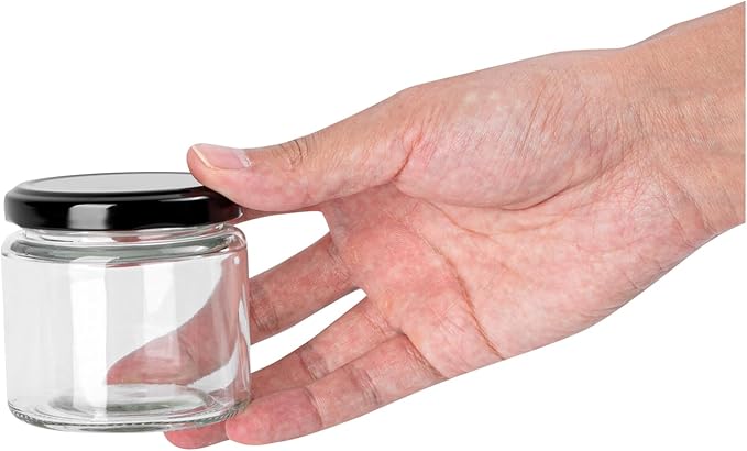 Restaurantware 10 Pack Of Glass Jars, 6 Oz Durable Glass Jars With Lids, Small Mason Jar For Food Reusable Hot And Cold Friendly, For Restaurants And Kitchens, Clear Storage Jar
