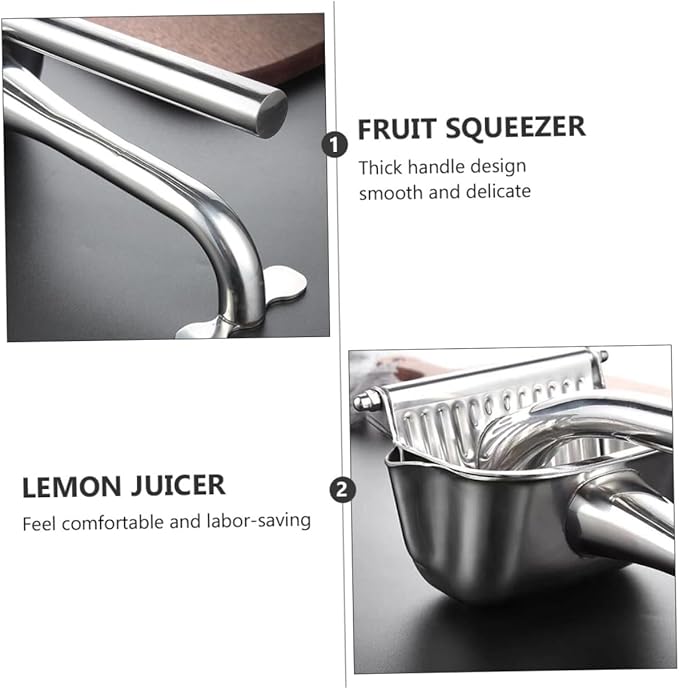 COLLBATH 304 Stainless Steel Manual Fruit Squeezer Handheld Juicer for Fruits Easy to Clean Silver Finish for Home Use