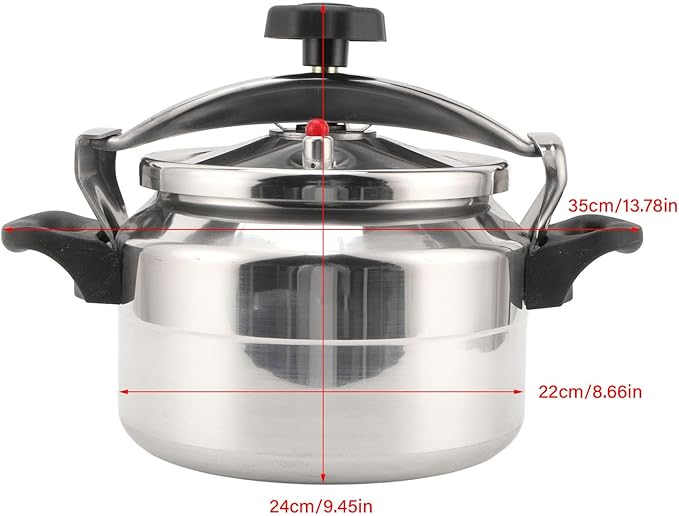 Zerodis Pressure Cooker, Explosion Proof Stovetop Pressure Cooker with Double Bottom Canning Pot for Gas Stove Cooker (5L)