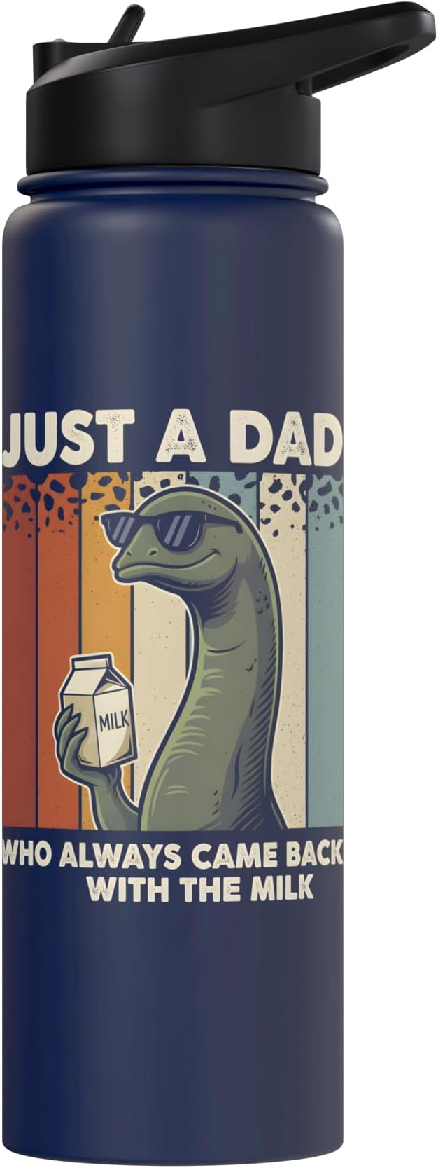 Nessie Dad Who Always Came Back With The Milk Retro Sunset Stainless Steel Insulated Water Bottle