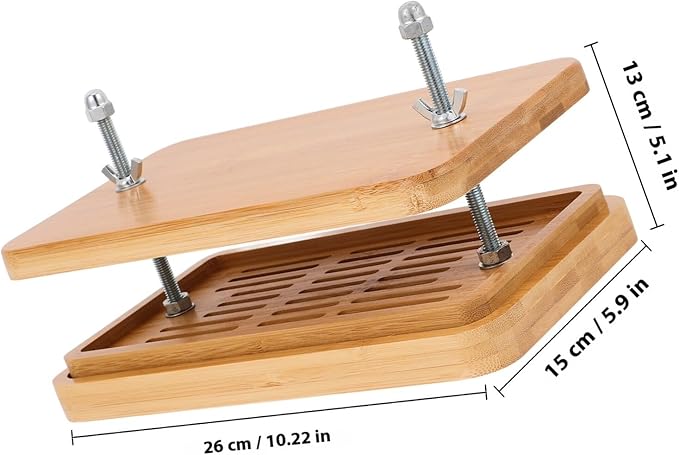 Tofu Press Mold 3-layer Drip Tray 26x15cm Tofu Making Tool Natural Food Strainer for Kitchen Use