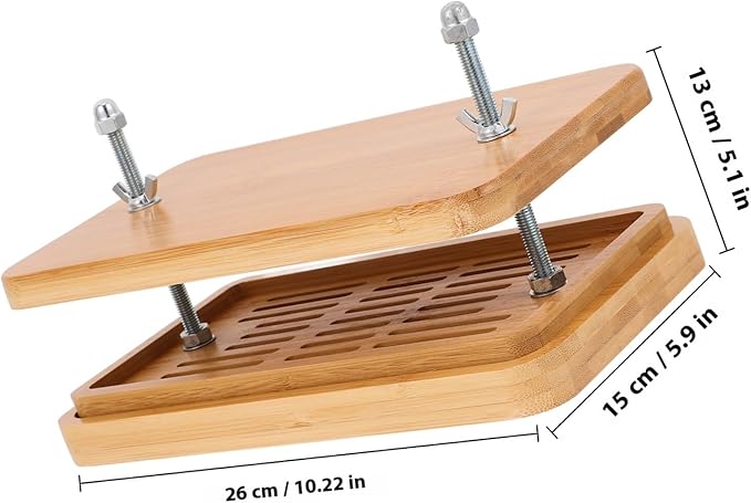 Tofu Press with 3-layer Drip Tray, 26x15cm Soybean Curd for Homemade Tofu Making, Kitchen Food Strainer for Efficient Water