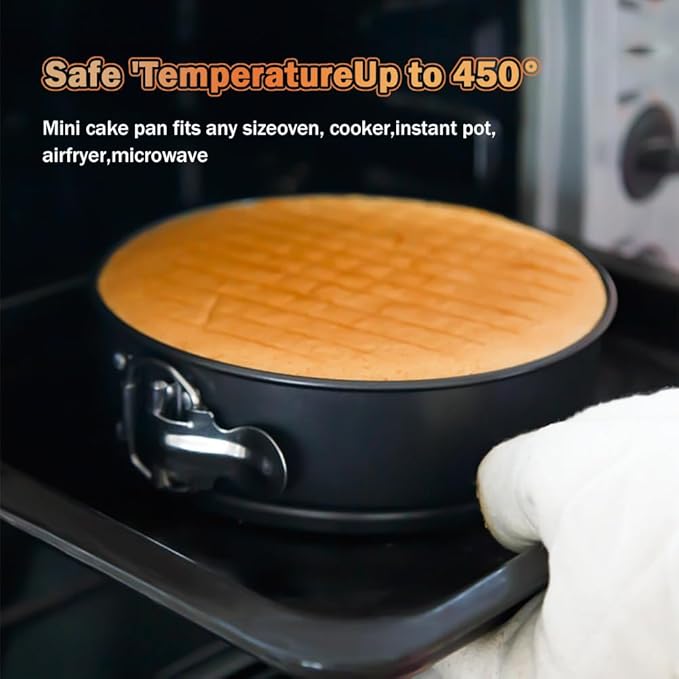 Springform Cake Pan, Cake Pan with 3 Different Size (9.5,10.2,11inch), Cake Molds for Baking with Removable Bottom, Non-Stick Bakeware for Effortless Baking（with 50 Pcs Parchment Paper Liners）