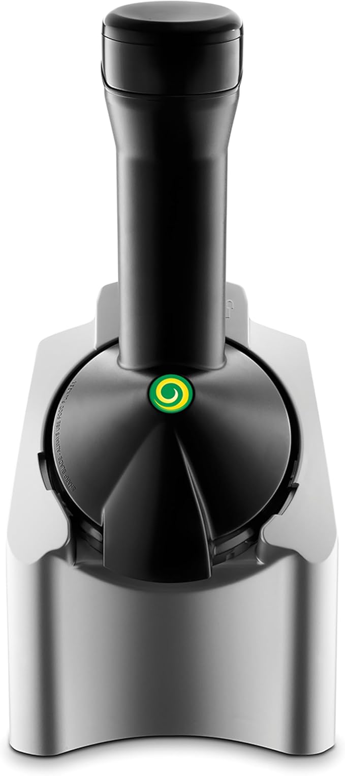 Yonanas Classic Frozen Fruit Soft Serve Maker for Healthy Vegan and Dairy-Free Treats, 200W Silver Machine with 36 Recipes, BPA Free, Easy to Clean, Quick and Simple to Use