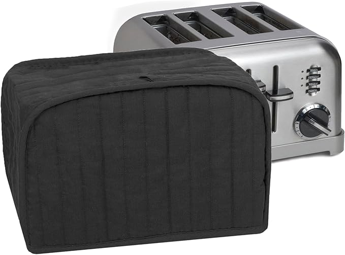 RITZ Premium Universal Four Slice Toaster Cover, 11.25" x 7.25" x 10.5", Polyester and Cotton Quilted, Fingerprint Protector, Super Soft Appliance Cover, Dust Protection (Appliance NOT Included),