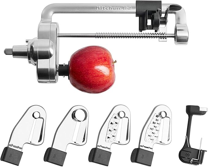 KitchenAid DRTVICE6 Combo Package Spiralizer KSM1APC Flex Edge Beater KFE5T Stand Mixer Attachment Recipe Book