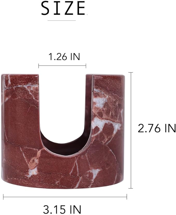 JIMEI Travertine Marble Sponge Holder for Kitchen Counter - Natural Stone Dish Drying Rack, Sponge Caddy for Sink Organizer - Durable & Stylish Kitchen Decor (Rosso Red Marble)