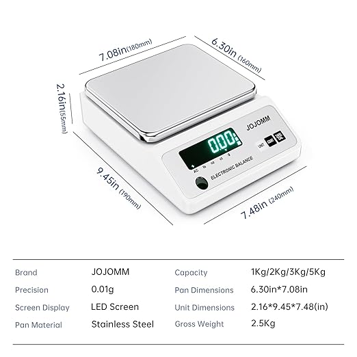 Lab Scale 3000g x 0.01g High Precision Electronic Balance,0.01g Accurate Analytical Balance Lab Scale,Digital Industrial Scientific Gram Scale for Kitchen,Labs,Jewelry(3000g, 0.01g)