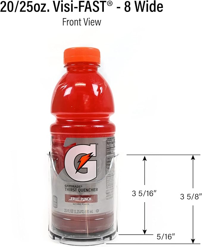 Display Technologies Fridge Organizer & Soda Can Dispenser for Refrigerator - Drink Dispenser & Refrigerator Storage (6-Pack)