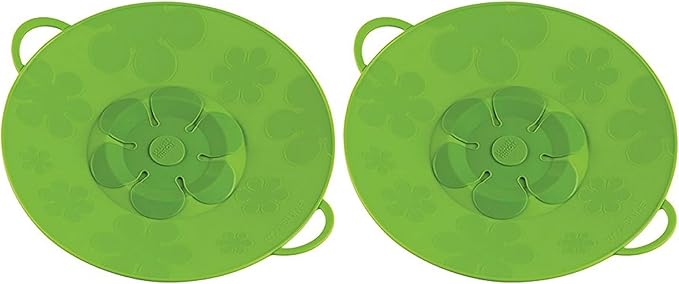 Kuhn Rikon Kochblume Spill Stopper, 11-Inch, Green (Pack of 2)