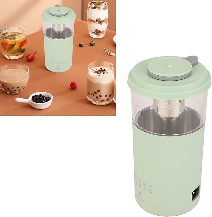Milk Frother, 350ml Portable Electric Frother for Coffee, Automatic Milk Foamer for Latte Cappuccino Chocolate Milk Tea (Green)