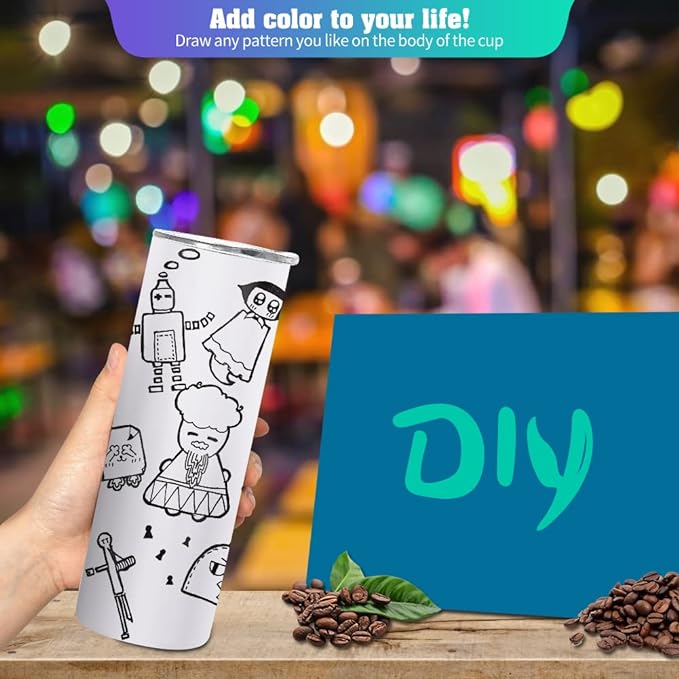 YOUKE OLA 10 Pack Sublimation Tumblers Bulk 30oz - Blanks Straight Skinny Tumbler White Stainless Steel Insulated Sublimation Tumblers Polymer Coating for Heat Transfer with Straws, Lids