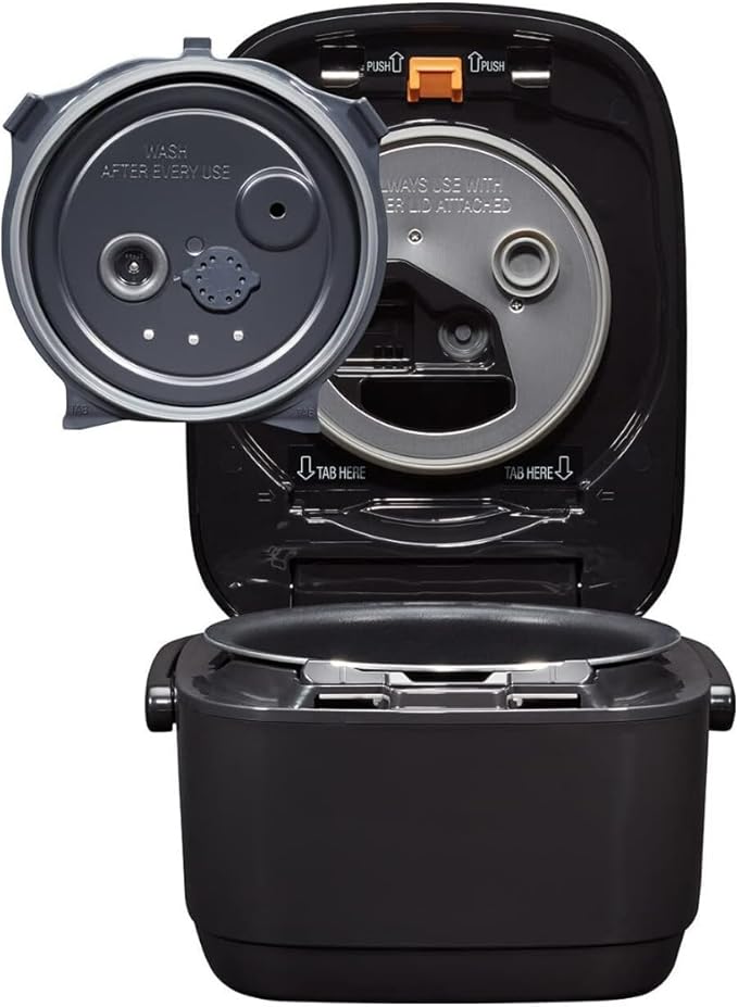 Zojirushi NW-JEC10BA Pressure Induction Heating (IH) Rice Cooker & Warmer, 5.5-Cup, Made in Japan & CV-JAC50XB, VE Hybrid Water Boiler & Warmer, 5.0 Liter, Stainless Black, Made in Japan
