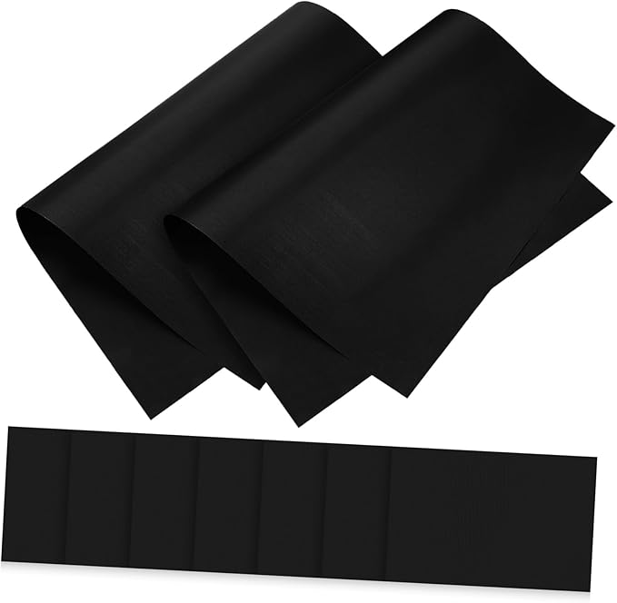 Garneck 9pcs Non-stick Heat Resistant Baking Mats Oven Liners for Barbecue Air Fryer and Cooking Black Grill Mats for Even Heating and Easy Clean-up