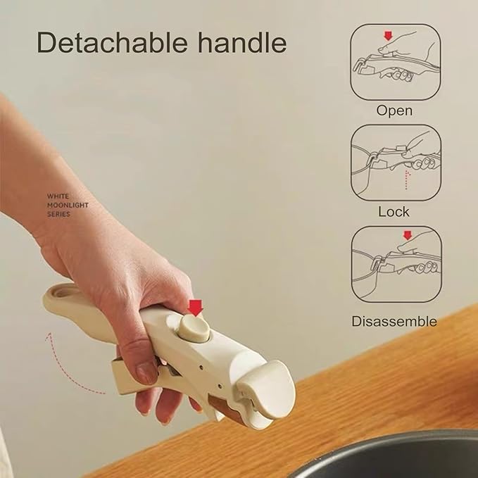 Removable Handle for Pots and Pans, 1 Pack Universal Detachable Handle Cookware Replacement for All Cookware
