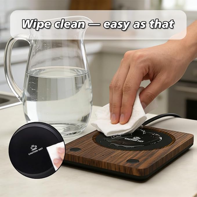 SEALON SLM02 Electric Coffee Mug Warmer - 3-Temperature Desk Cup Warmer with Auto Shut-Off (4 Hours) for Heating Coffee, Tea, Milk & Beverages