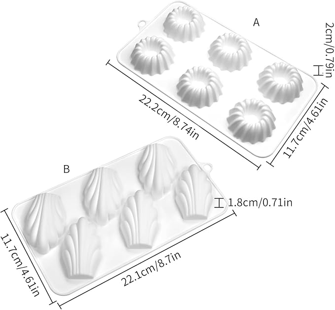 White Savarin Shaped Silicone Mold Fondant Chocolate DIY Mousse Cake Mold Baking Decorating DIY Supplies Cake Silicone Mold Dessert Pastry and Baking Molds