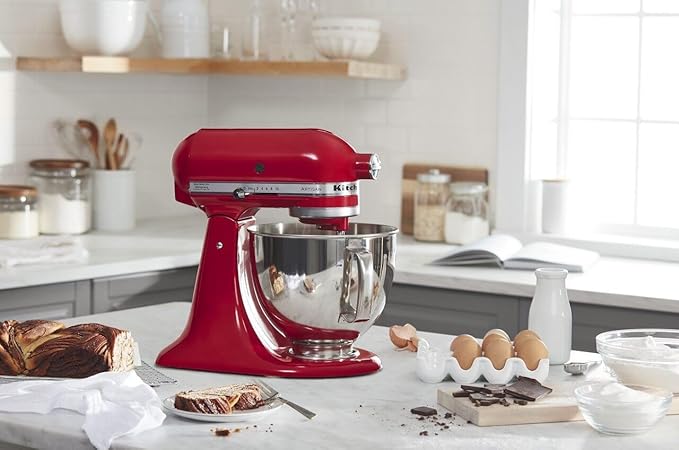 KitchenAid Artisan Series 5 Quart Tilt Head Stand Mixer, KSM150PS,Empire Red